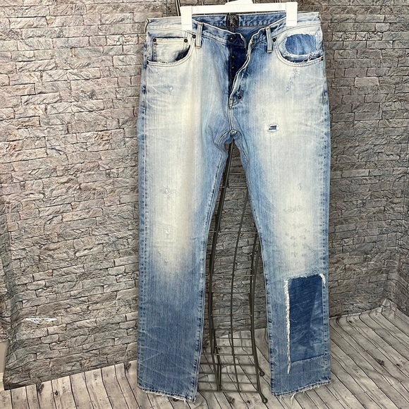 🔥🔥PRPS MEN JEANS Denim distresses with patch Size: 36 🔥🔥 - Picture 1 of 9